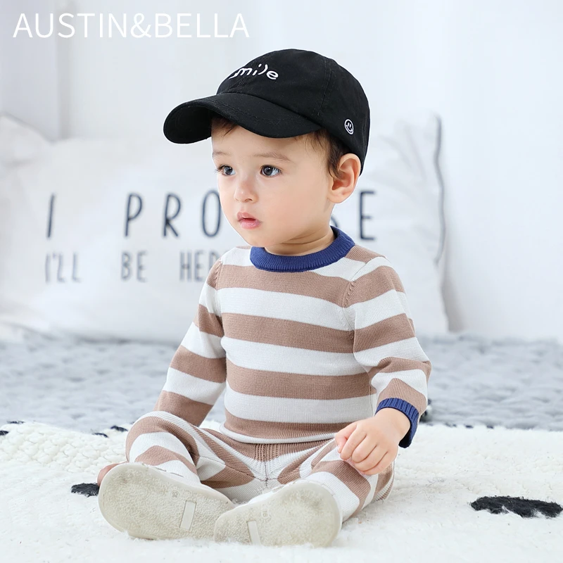Austin Bella boutique baby boys&#x27; sweaters baby clothes set long sleeve winter cute baby sweater