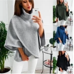 Autumn Women Christmas Clothes Sweater Winter Scarf Collar Long Sleeve Pullovers Fashion Casual latest Style Sweater