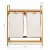 Import Bamboo double laundry hamper two-Section laundry basket with shelf from China