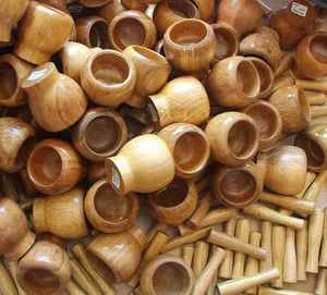 Bamboo eco-friendly natural mortar and pestle set for sale