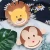 Import bamboo fiber melamine cartoon tableware kids plastic cute animal shaped dinner candy cookie cake plates dish set from China