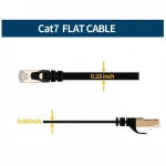 Bare Copper RJ45 Cat7 Cable Slim FTP Cat 7 Flat RJ45 Patch Cable
