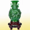 Beautiful Chinese vase jade flowers sculpture for home decor