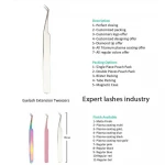 beautiful professional lash tweezers set eyelash tweezers stainless steel wholesale price with  private label