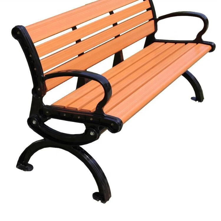 Bench Chair Foot Cast Aluminum Outdoor Public Park Bench Seat with Backrest