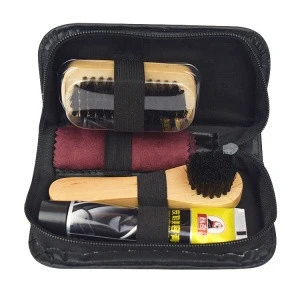 Best Quality 5pcs Accessories Black Bag Small Shoe Care Kit