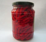 Best quality pickled red hot chilli in glass jar for export 2018