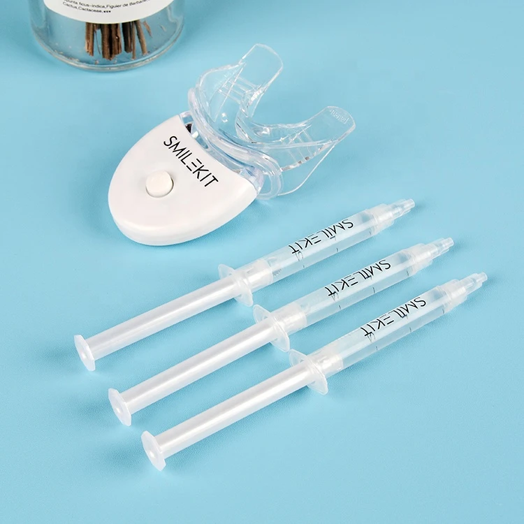 Best Sell Dental Led Light 3 Gels Bleaching Syringe Dental Home Teeth Whitening Kit