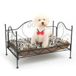 Best selling  eco-friendly comfortable elevated luxury metal little dog pet sofa bed