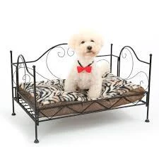 Best selling  eco-friendly comfortable elevated luxury metal little dog pet sofa bed