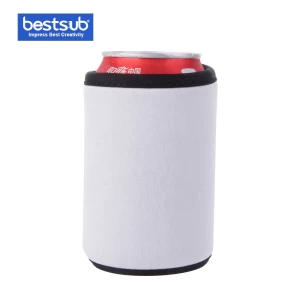 Bestsub Promotional Customized Logo Sublimation Blanks Transfer Printing Holder Neoprene Wrap Can Cooler Sleeve