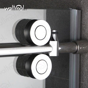 Big Roller 10mm Thickness Tempered Glass Sliding Open Style Frameless Shower Glass Door