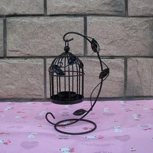 Birdcage Metal Candle Lantern With Stand Garden Storm Metal Lamp Candle Holder