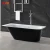 Import Black Acrylic Bathtub Solid Surface Free Standing Two Person Bath Tub from China