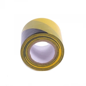 black and yellow Single sided special adhesive rubber underground detectable pvc warning tape