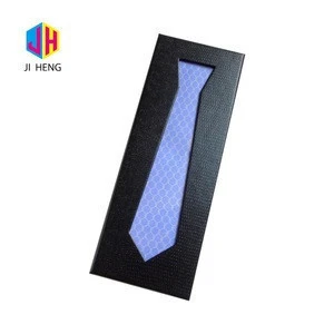 Black cardboard necktie gift  packaging box with window