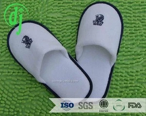 Black terry/towelling close toed hotel slippers for BATH men cheap hotel slippers guangzhou