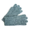 Blend yarn marled solid brushed stretch ribs cozy warm custom mittens knit winter gloves