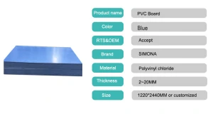 blue good insulation pvc sheet polyvinyl chloride plastic pvc board