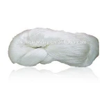 Blue high bulk polyester/acrylic blend yarn
