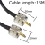 Import BNC Male Connectors 50 Ohm RG58 Coaxial Cable Black RF Coaxial UHF PL259 Male to male female RG58 coaxial cable 4M 10M from China