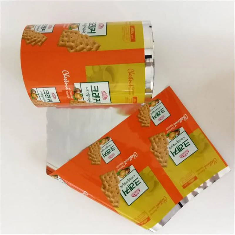 BOPP+VMCPP laminated film roll with custom design printing for BISCUIT