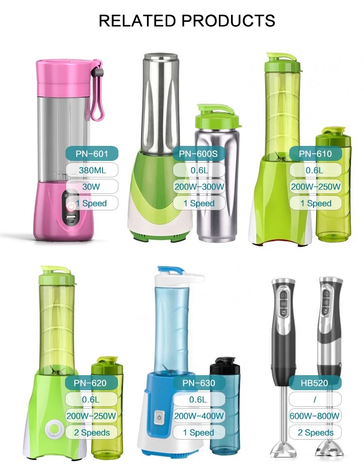 Bpa Free Blend Active Cordless Electric Personal Blender For Shakes With Travel Lid