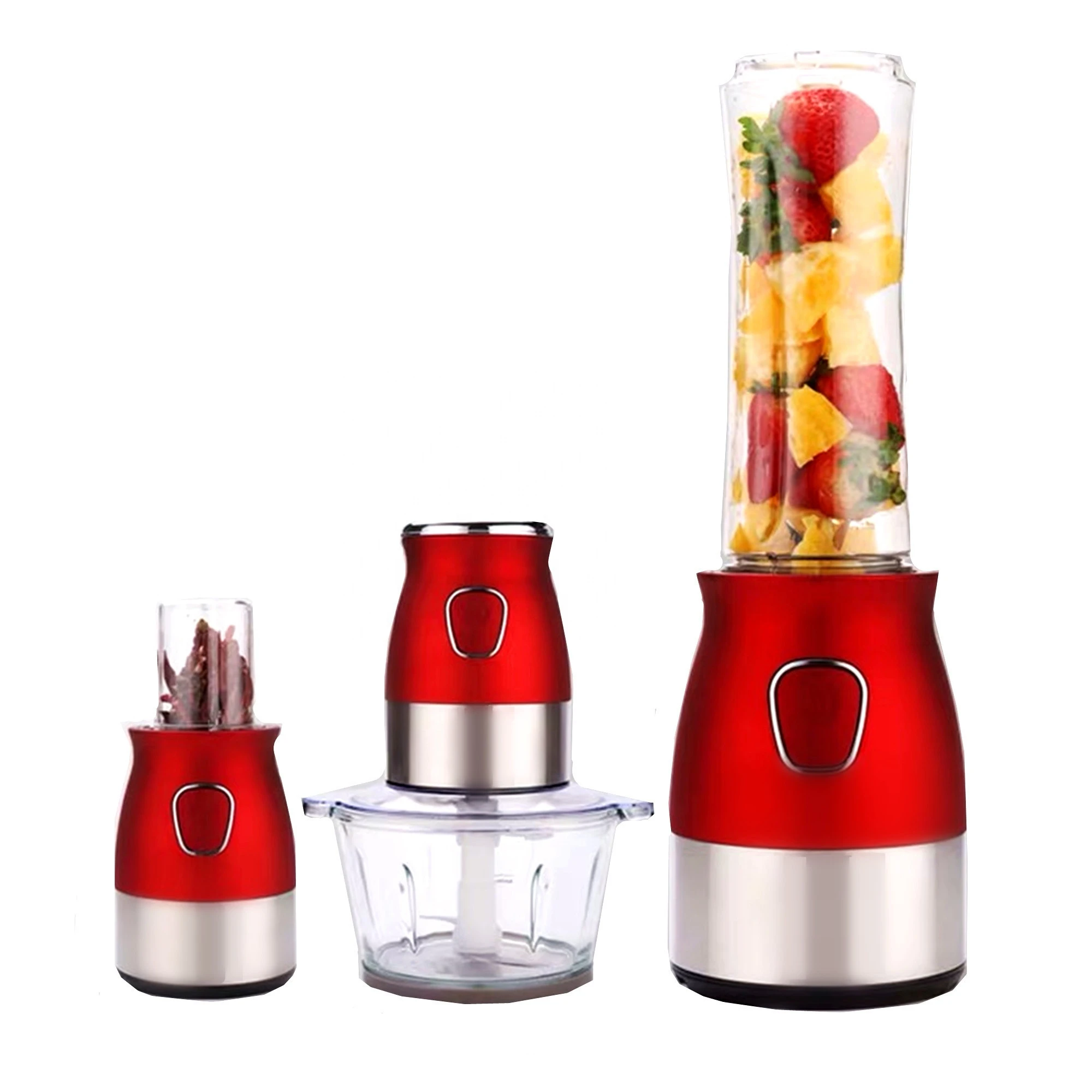 BPA Free glass jar 3 in 1 electric multifunction food processor with chopper blender function