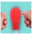 Import Brand BPA free 360 degree silicone spin handle sponge brush feeding baby bottle brush from China