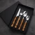 Import Brand New Stainless Steel Tableware Flatware Restaurant Bamboo Cutlery Set Silverware Set from China