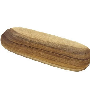 Buffet Acacia oval baguette serving baguette sushi flat wood serving tray