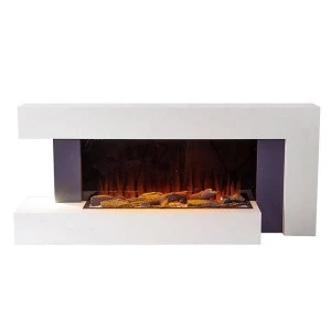 Building Antique White Electric Fireplace Indoor