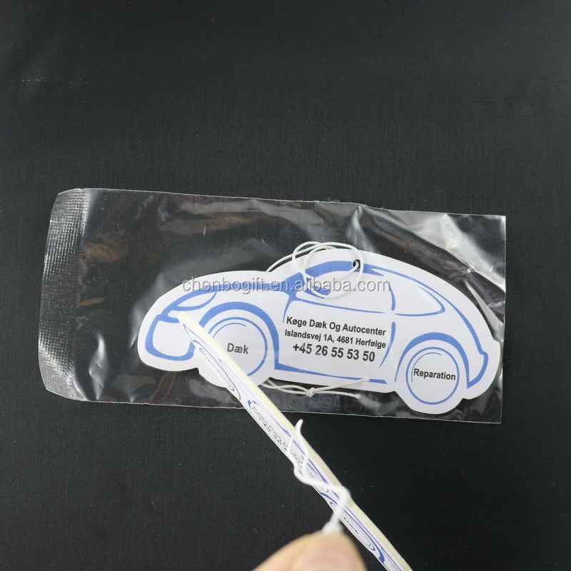 Bulk packing cheap price car shape hanging paper car air freshener