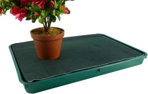 Capillary mat self-watering planter watering mat tray