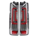 Car LED Chrome Tail Light FOR TO YOTA HI ACE bus van 2005 -Car cover parts Taillight Stop Lamp Rear Brake Accessories