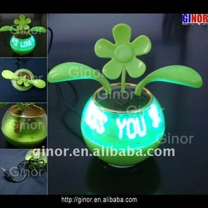 car led flashing fan with messages