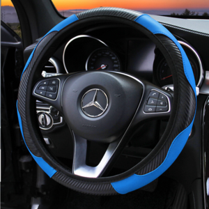 Carbon Fiber Sports Elastic Band Car Steering Wheel Cover