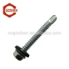 Carbon Steel 1022 zinc plated hex washer head self drilling screw roofing screw with EPDM washer