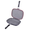 CE LFGB approved cast iron double pan wholesale