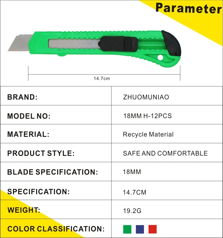 Cheap 18mm Plastic Cutter Knife Set