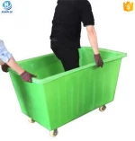 Cheap commercial plastic hotel laundry maid cart trolley for cloth collection