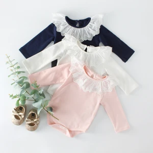 Cheap lovely 100% cotton winter baby romper toddler baby clothes long sleeve romper jumpsuit