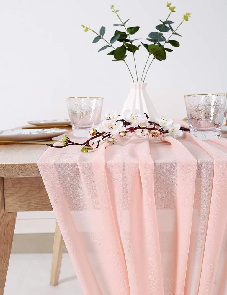 Chiffon Extra Long Wedding Runners Holiday Table Runners