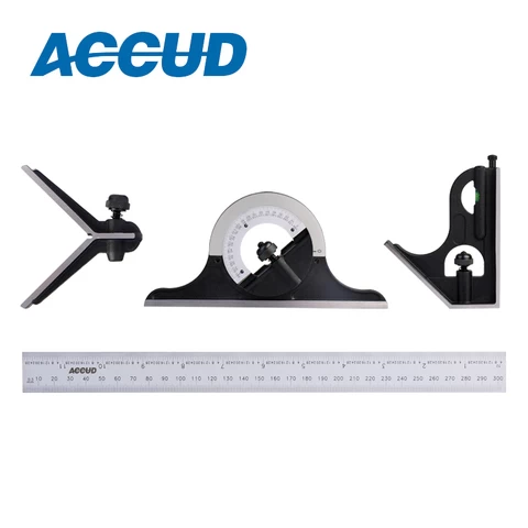 China Best Selling 3 In1 Adjustable Ruler Multi Cast Iron Combination Square Set Angle Finder