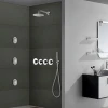 China factory supply Shower Set rainfall,waterfall,water column and curtain concealed bathroom shower set with handheld shower