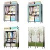 China Folding Cloth Modern Wardrobe Fabric For bedroom Living Room Kids Portable Style 25mm Steel Tube Frame