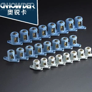 China good sell 12 pole plastic screwless terminal blocks with PE PP or PA