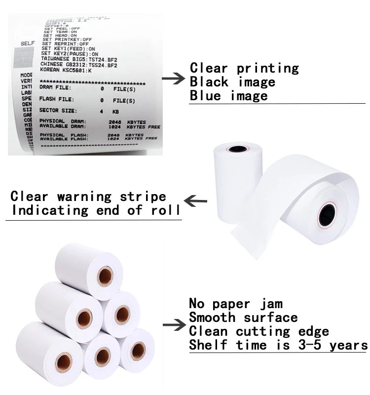 China Manufacturers 3 Days Delivery 80mm 57mm Printed Thermal Pos Paper Roll 80x80 Thermal Paper Roll