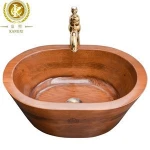 Chinese Hand made Imported Oak  Wood Small Size Washing Basin  With Stand