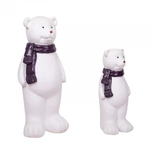 Chinese Home Sculpture Decor Polar Bear Statue Animals Resin Craft